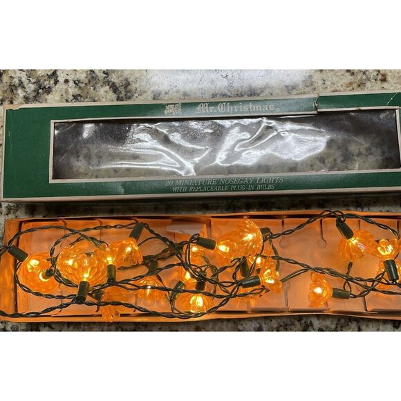 Vintage Mr. Christmas 20 Miniature Nosegay Lights With Replaceable Plug-In Bulbs - Picture 1 of 9